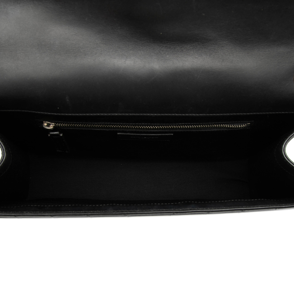 Pre-Loved Saint Laurent Large Calfskin Chevron Monogram Envelope Bag - Picture 4 of 7